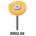 Полировальный Круг на дискодержателе 22 мм муслин желтый 8902,04(22) Италия