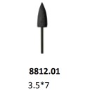 Профиль пуля острая черная 5*7 мм жесткая силиконавая для металов
