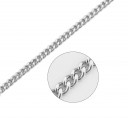  Цепь панцирная алмазная прокатка мягкая  0.30 мм 1см=0,0301 грамм цена указана за сантиметр.  серебро 930 проба GRD030