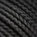 Шелковый плетеный шнур (LAVSAN)  Черный 2 мм цена указана за 1 см