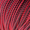 Шелковый плетеный шнур (LAVSAN)  Красно- Черній  2 мм цена указана за 1 см 