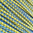 Шелковый плетеный шнур (LAVSAN)  Желто голубой  3 мм цена указана за 1 с