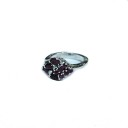 Кольцо  серебряное с рубинами (5,030627)