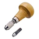 Зажимной патрон  на деревянной ручке Ручка для корневёрток зажимная 2,35 мм